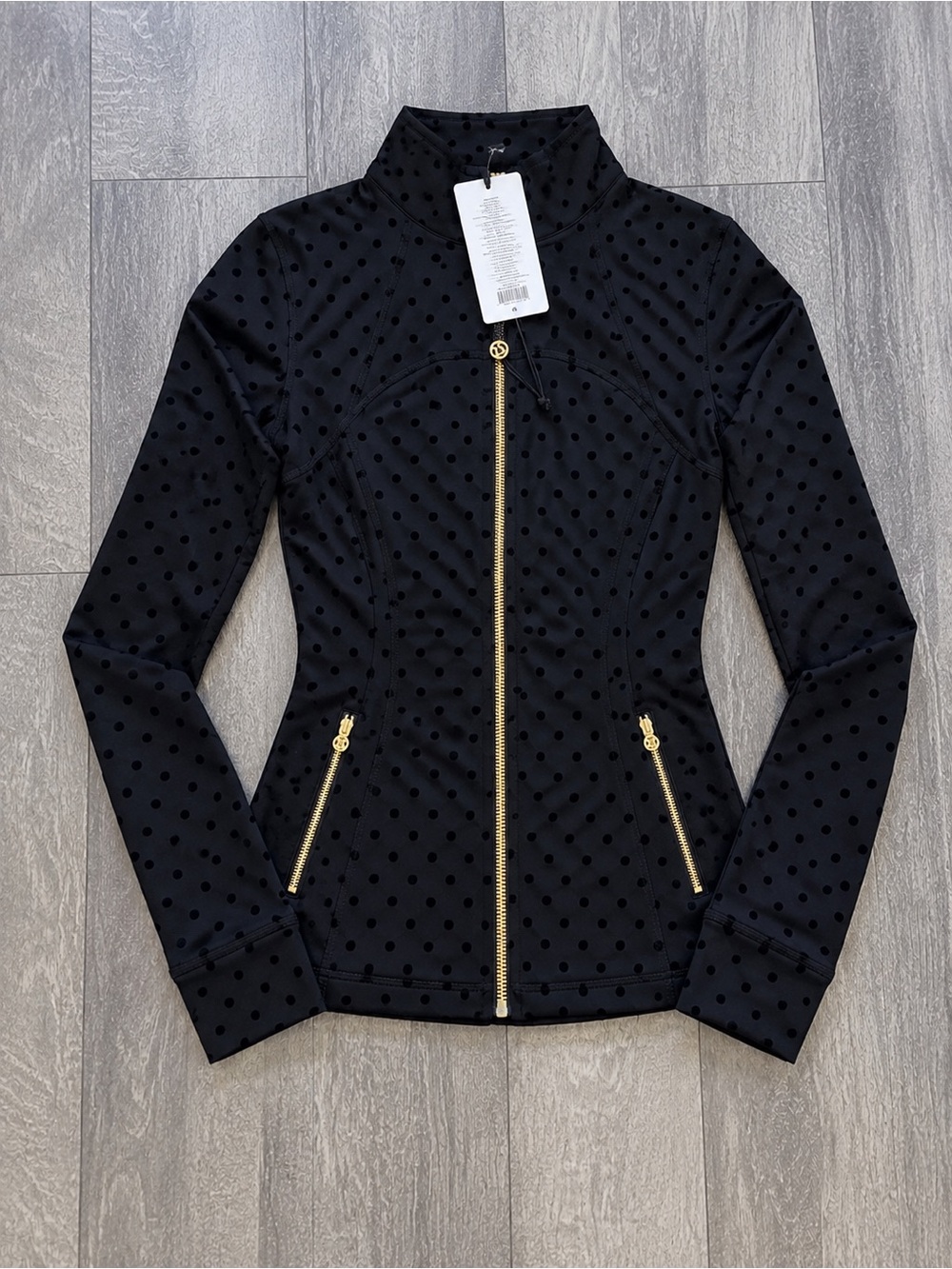 Black lululemon Polka Dot Zip-Front Women's Jacket
